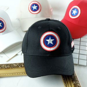 หมวกเด็ก หมวกทรงเบสบอล ปักลาย กัปตันอเมริกา