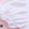 ชุดเดรสเด็กหญิง เสื้อแขนตุ๊กตา สีขาว ลายยูนิคอร์น กระโปรงสายรุ้ง น่ารัก