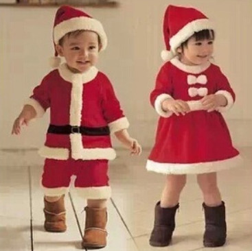 ชุดซานตาคลอสเด็กชาย ชุดคริสมาสต์เด็กชาย ชุดซานต้าเด็ก ชุดซานต้า พร้อมหมวก